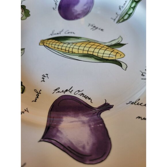 Sakura Garden Delight 1995 Stoneware Plate By Sue Zipki Vegetables Vtg 8.5" - Picture 6 of 7